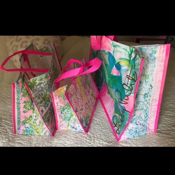 -Lilly Pulitzer Shopping Tote bags  New 3 Sizes - Picture 2 of 2